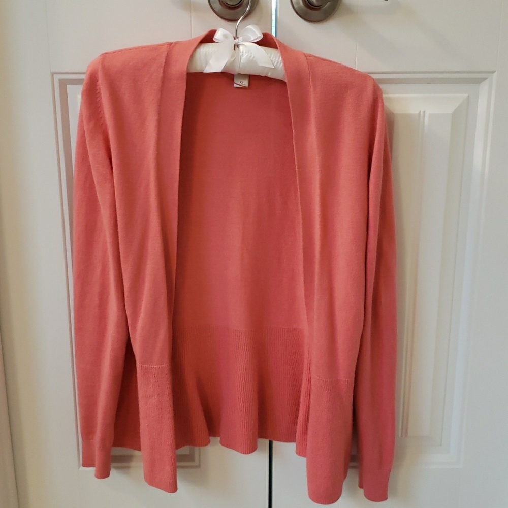 Soft Pink Peplum Cardigan from Loft